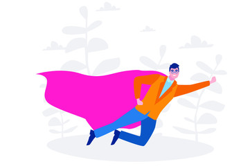 super business man Vector illustration for web banner, infographics, mobile. 