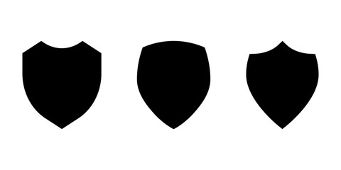 Shield icon set isolated on white background. Vector illustration