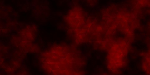 Dark Red vector template with lines, triangles.