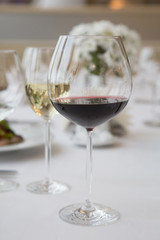 Glass of red wine