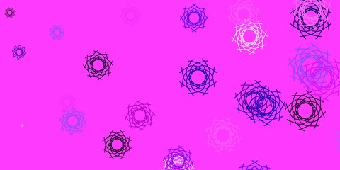 Light Purple, Pink vector pattern with abstract shapes.