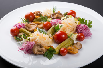Different pickeled vegetables