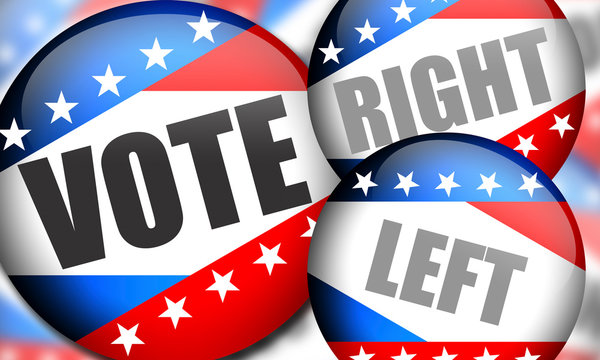 Election batches between the right and the left as a presidential vote or congress