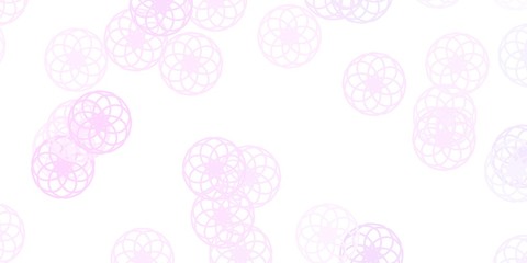 Light Purple vector pattern with spheres.