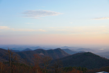 sunset in the mountains