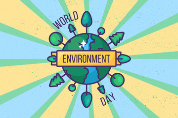 World environment day poster background or card