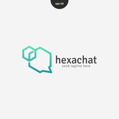 Hexagonal chat logo design