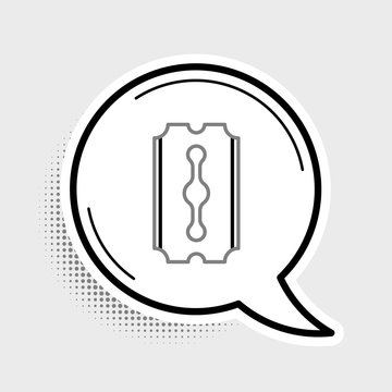 razor blade inside speech bubble clip art preview