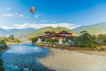 The Punakha Dzong Monastery in Bhutan