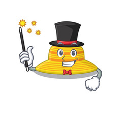 A gorgeous smart Magician of summer hat cartoon design style