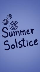 Purple Phone Wallpaper of Summer Solstice Greeting
