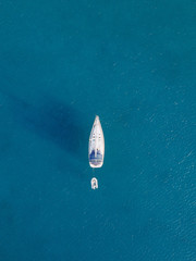 Drove view of sailboat