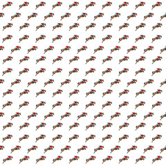 Seamless pattern photo red horse creative illustration.