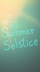 Phone Wallpaper of Sunshine and Summer Solstice Heading