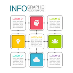 Vector iInfographic template for business, presentations, web design.