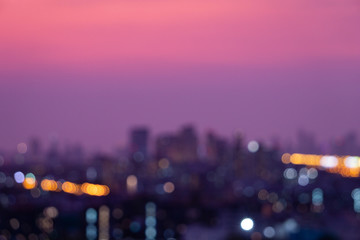 Light night bokeh city blur. Abstract background.