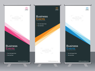 Business banner roll up set,standee banner template,Modern banner.