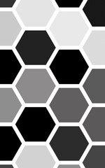 Obraz premium White honeycomb with a gradient color. Isometric geometry. 3D illustration