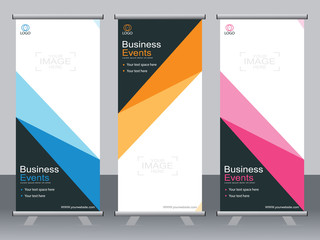 Business banner roll up set,standee banner template,Modern banner.