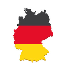 Germany Flag Vector Map