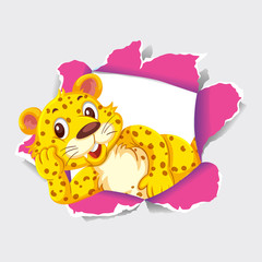 Background template design with wild tiger