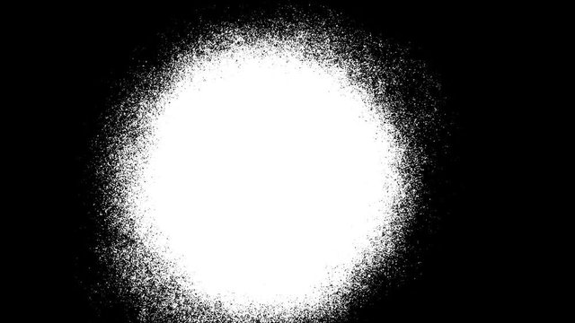 Paint Brush Stroke Frame Intro Background/ 4k animation of a realistic handmade black and white paint brush stroke filling sequence