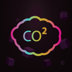 Carbon, co2 line vector nolan icon Simple thin line, outline vector of Pollution icons for ui and ux, website or mobile application