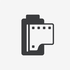 Camera Film Roll Flat Vector Icon
