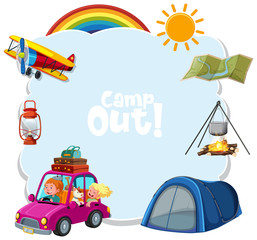 Background template with camping theme
