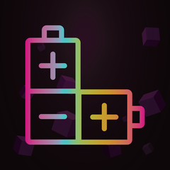 Batteries line vector nolan icon Simple thin line, outline vector of Pollution icons for ui and ux, website or mobile application