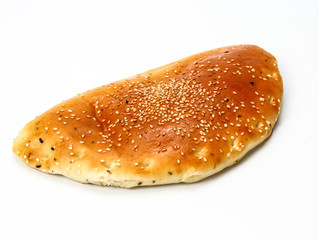 Potato pastry on a white background