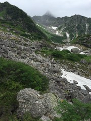 日本　北アルプス　槍ヶ岳