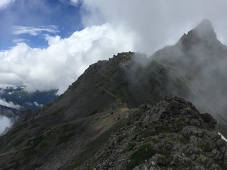日本　北アルプス　槍ヶ岳