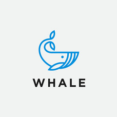 whale logo / whale icon