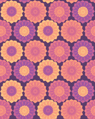Seamless repeating pattern of flowers