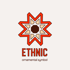 Vector Mosaic Ethnic Emblem
