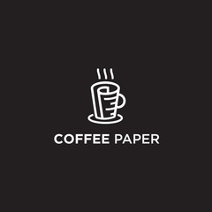 coffee paper logo. cafe icon
