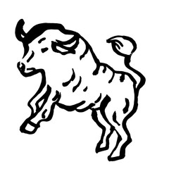 丑年賀イラスト