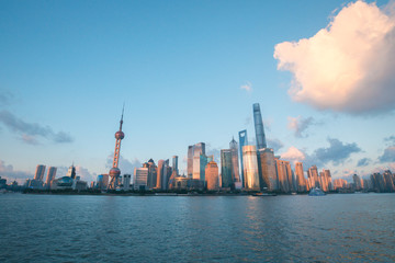 the view of the Bund in shanghai