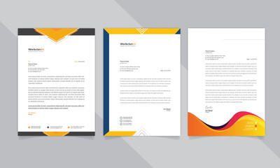 Fototapeta premium Simple Professional Letterhead Template , Modern Creative Letterhead Design Template.