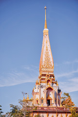 The Wat Chalong Buddhist temple in Chalong, Phuket, Thailand