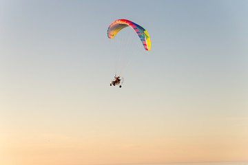 paragliding in the sky
