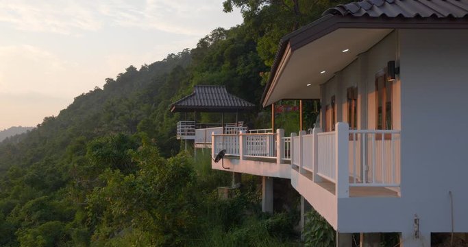 House of your Dreams in the Jungle in Thailand, 4K Sunset