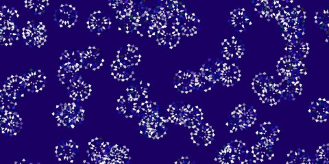 Light pink, green vector natural layout with flowers.