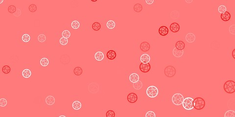 Light Red vector texture with religion symbols.