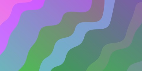 Light Pink, Green vector template with wry lines. Bright illustration with gradient circular arcs. Pattern for websites, landing pages.