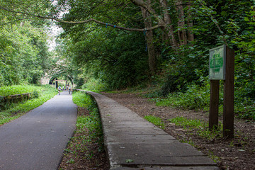 The Rodwell Trail in Weymouth in Dorset, England - a scenic walk along the former Weymouth + Portland Railway line
