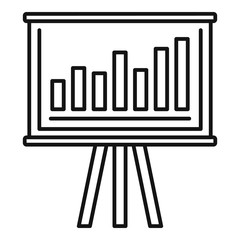 Finance graph chart banner icon. Outline finance graph chart banner vector icon for web design isolated on white background