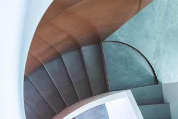 A spiral staircase in modern architecture