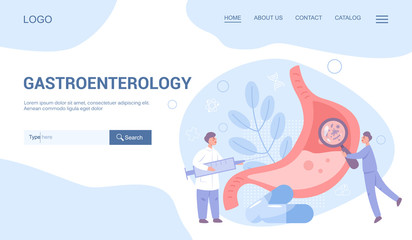 Gastroenterology web banner concept. Idea of health care